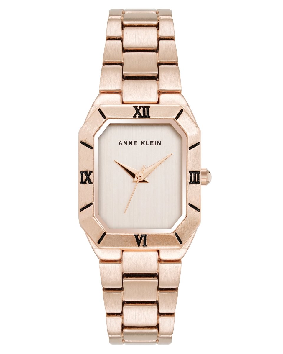 Orzu Watches - ANNE KLEIN Rose Gold Rose Gold Metal Octagon Watch – AK-5038RGRG