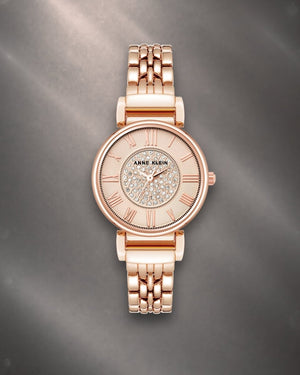 Orzu Watches - ANNE KLEIN Rose Gold Rose Gold Metal Round Watch