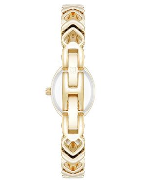 Orzu Watches - ANNE KLEIN White Mother-Of-Pearl Gold Tone Metal Oval Watch – AK-5628MPGB
