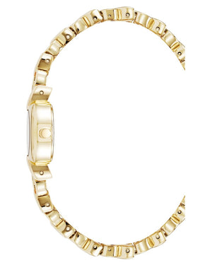 Orzu Watches - ANNE KLEIN White Mother-Of-Pearl Gold Tone Metal Oval Watch – AK-5628MPGB