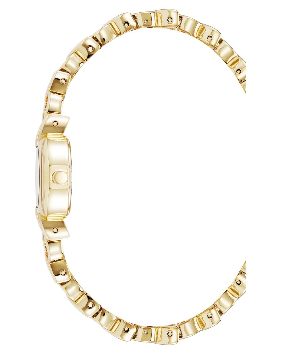 Orzu Watches - ANNE KLEIN White Mother-Of-Pearl Gold Tone Metal Oval Watch – AK-5628MPGB