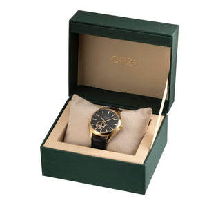 Orzu Watches - Automatic - Black Gold Interchangeable Leather