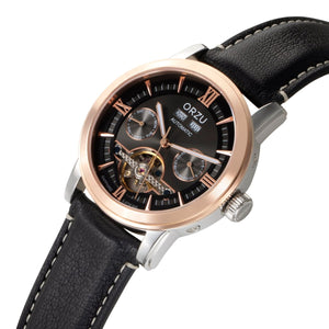 Orzu Watches - Automatic - Black Gold Interchangeable Leather
