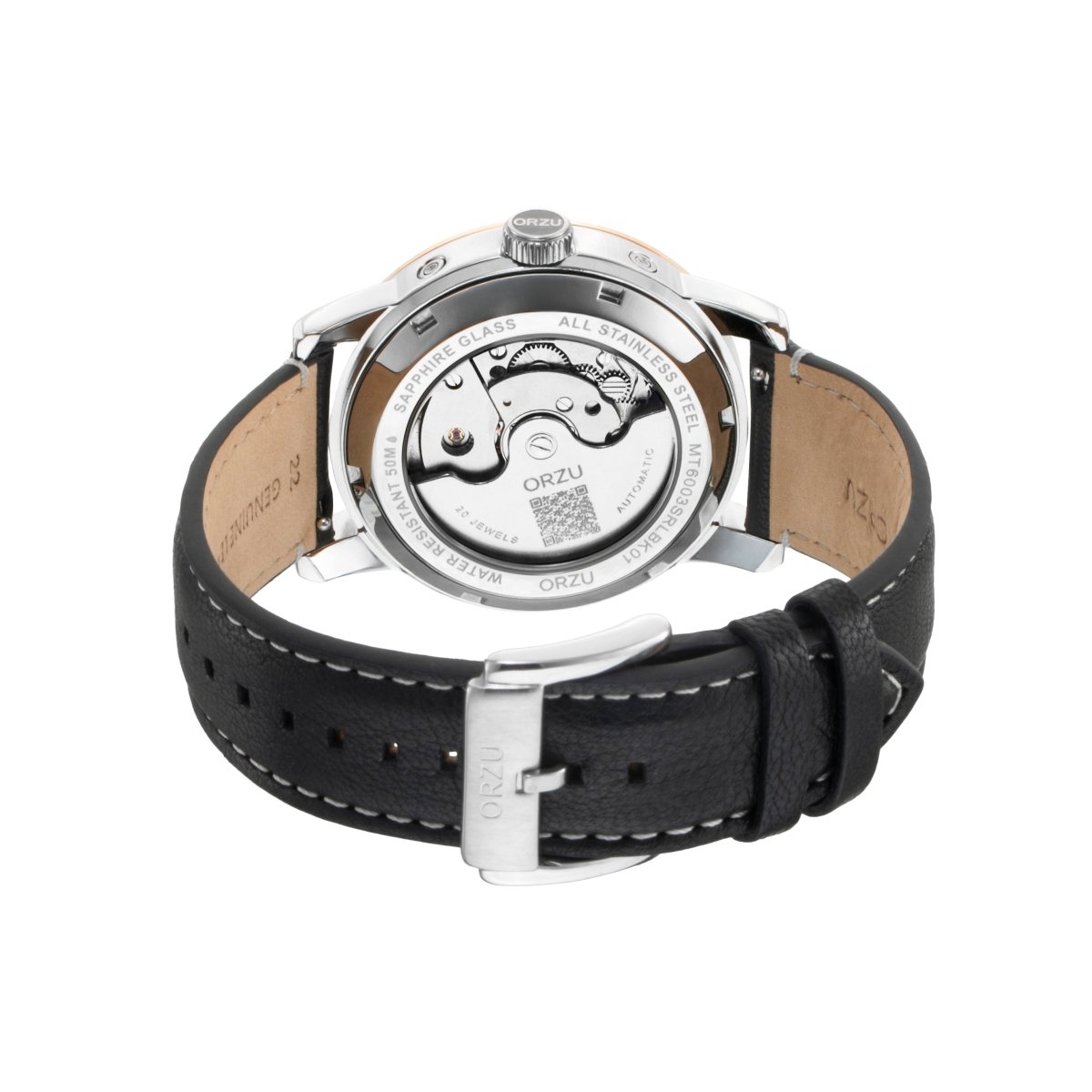 Orzu Watches - Automatic - Black Gold Interchangeable Leather