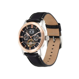 Orzu Watches - Automatic - Black Gold Interchangeable Leather