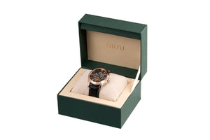 Orzu Watches - Automatic - Black Gold Interchangeable Leather