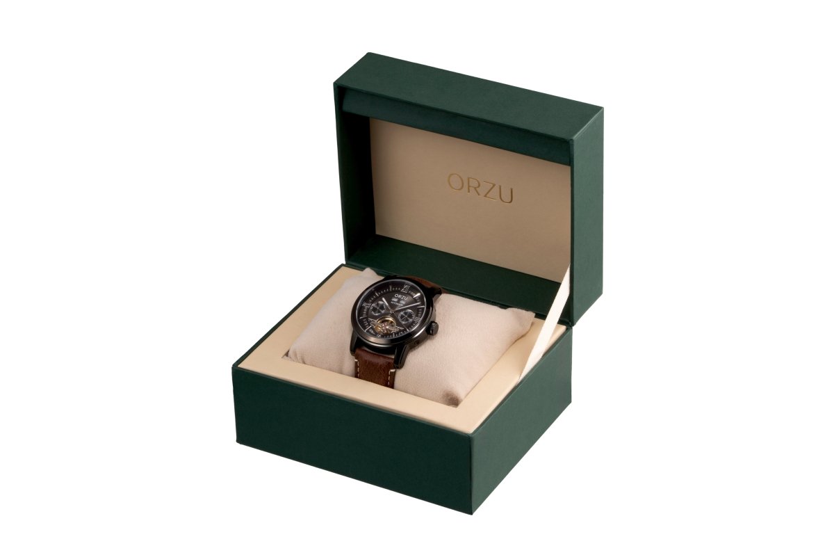 Orzu Watches - Automatic - Black Interchangeable Leather