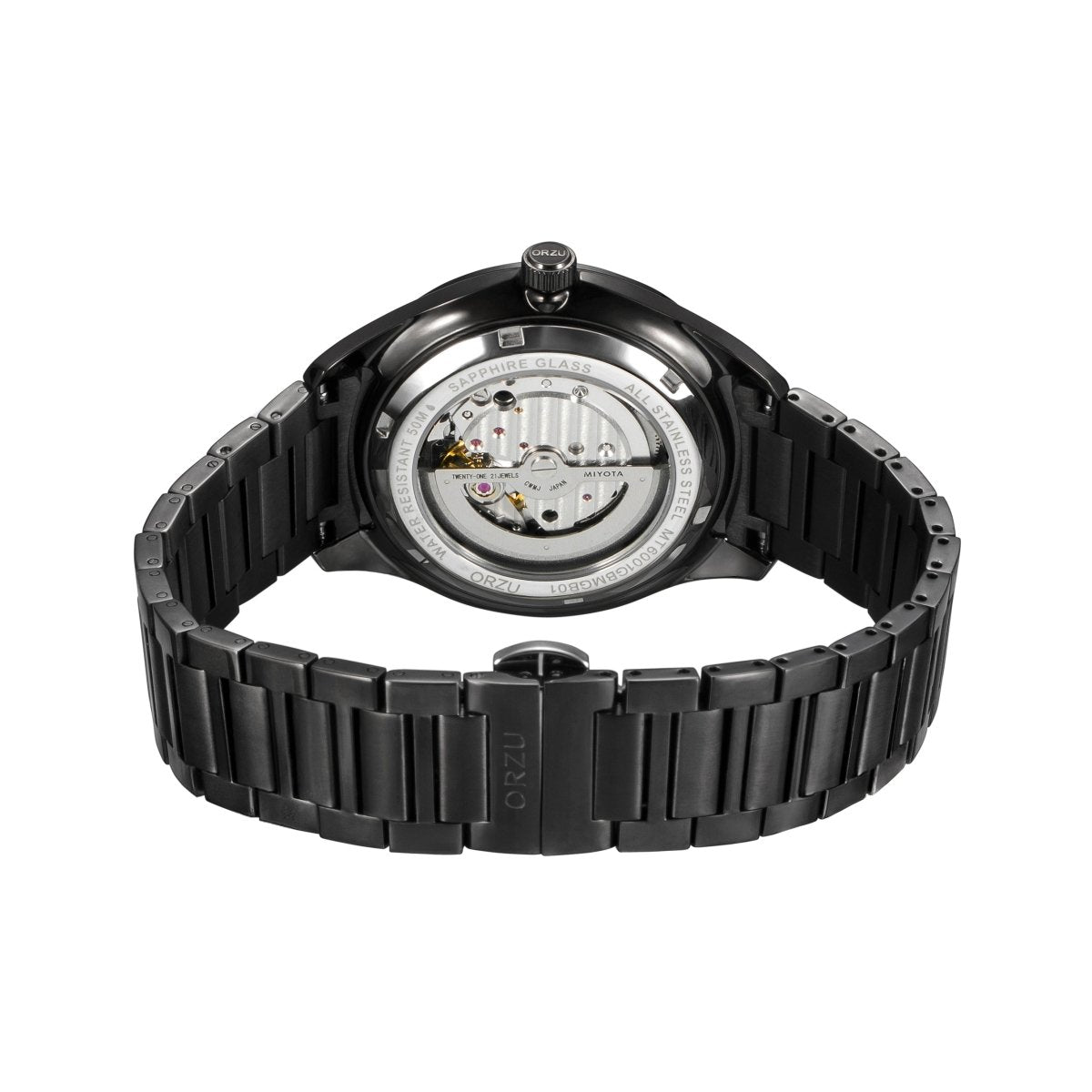 Orzu Watches - Automatic - Black Steel Bracelet