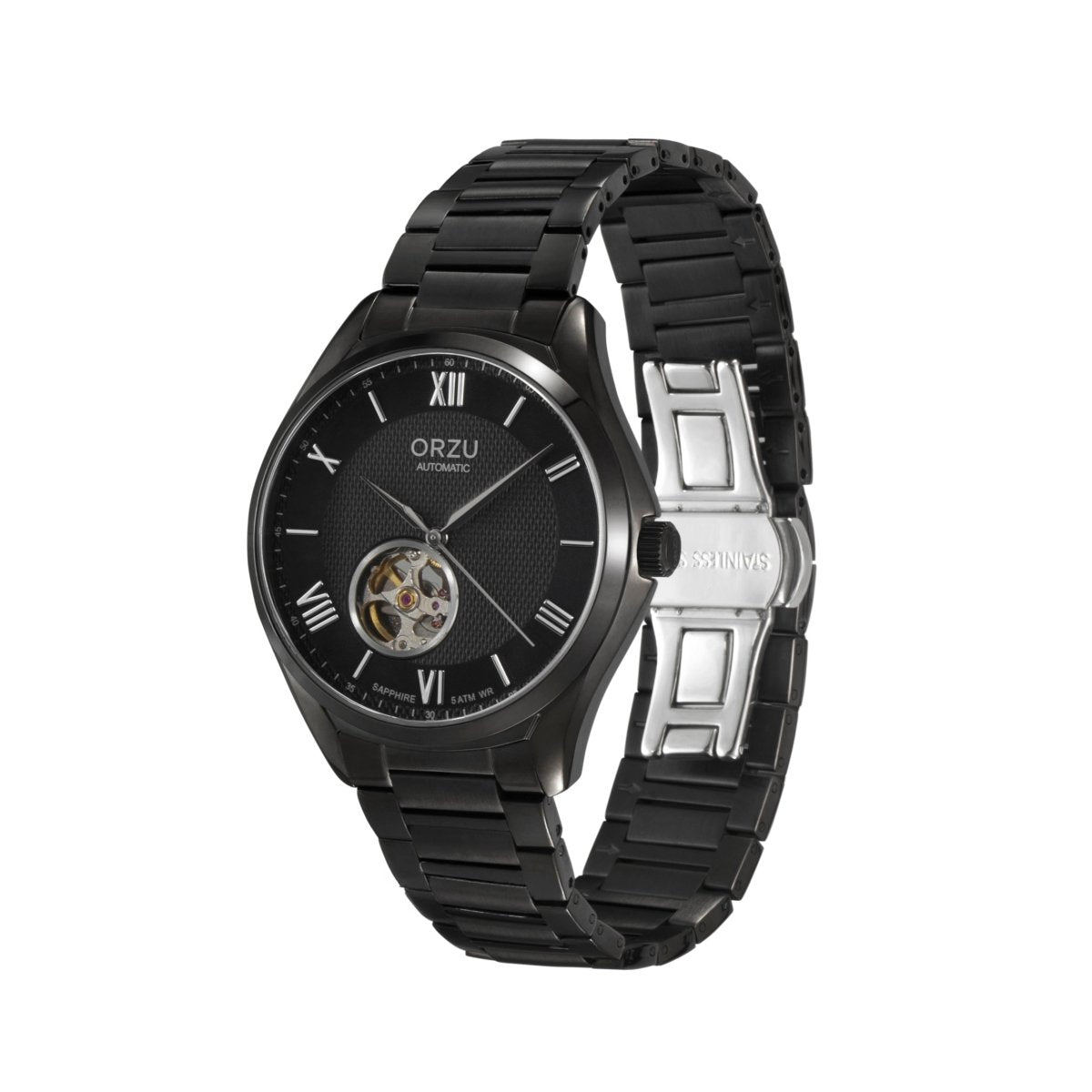 Orzu Watches - Automatic - Black Steel Bracelet