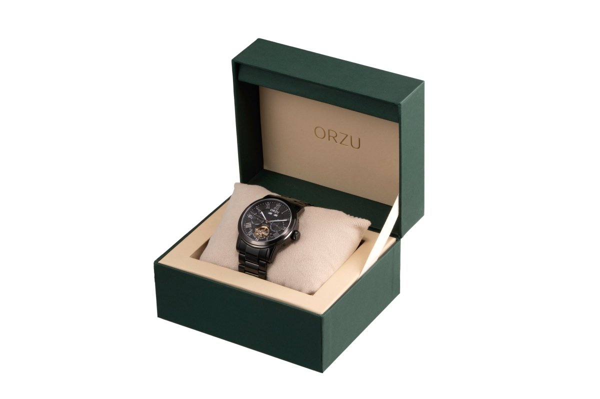 Orzu Watches - Automatic - Black Steel Bracelet