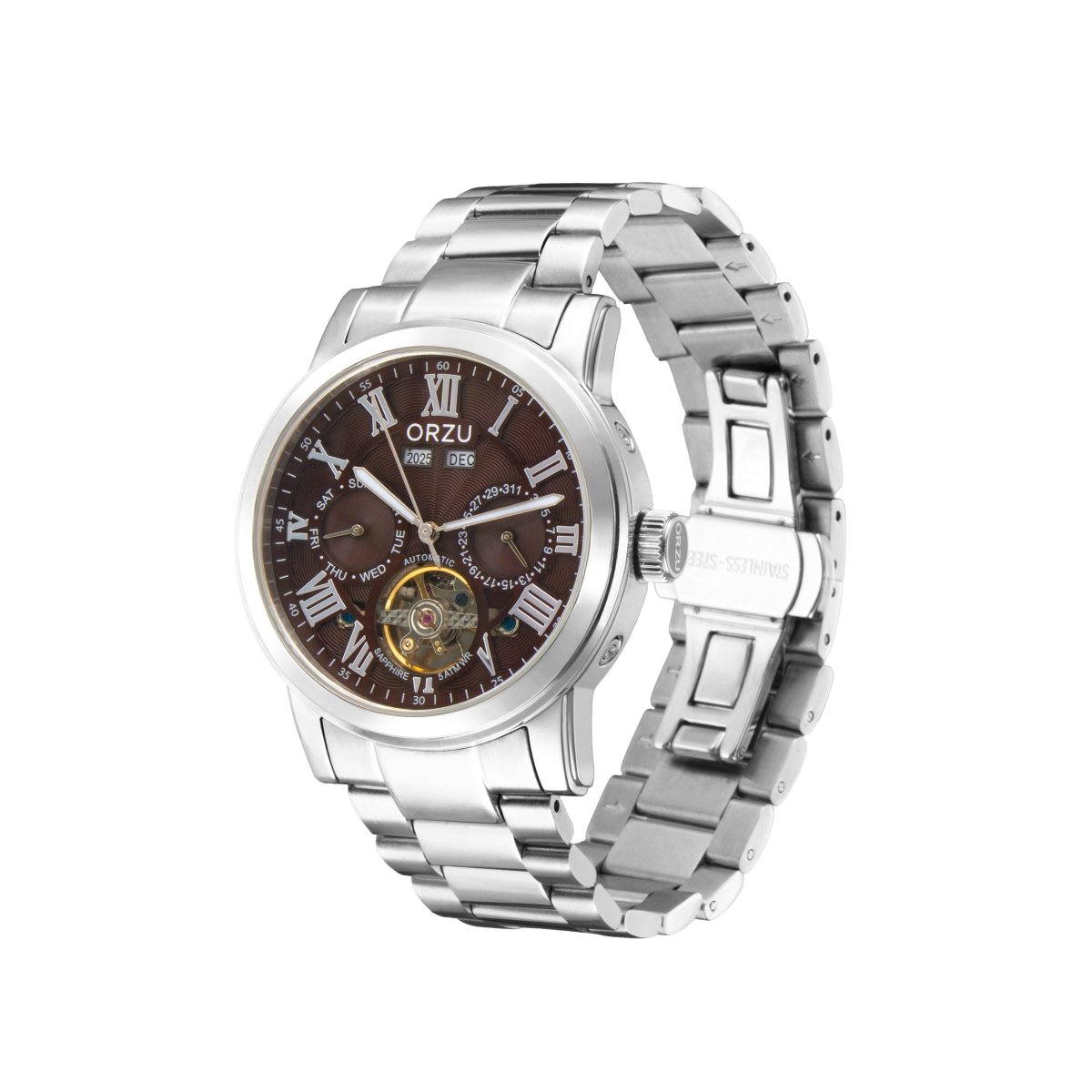 Orzu Watches - Automatic - Brown Steel Bracelet