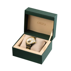 Orzu Watches - Automatic - White Gold Steel Bracelet
