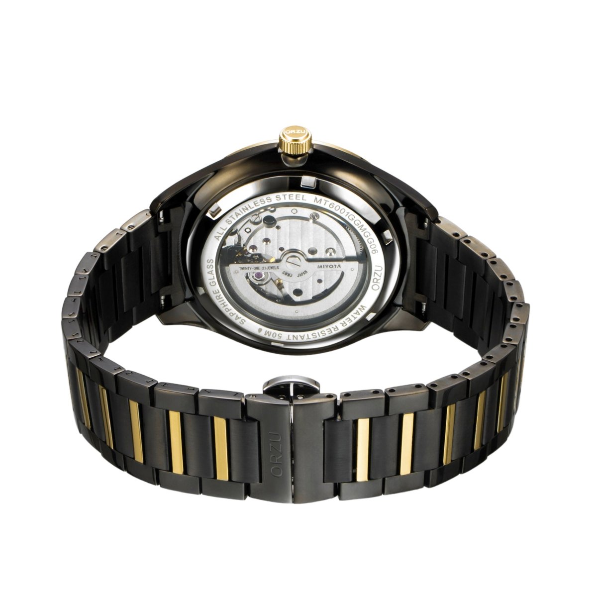 Orzu Watches - Automatic - White Gold Steel Bracelet