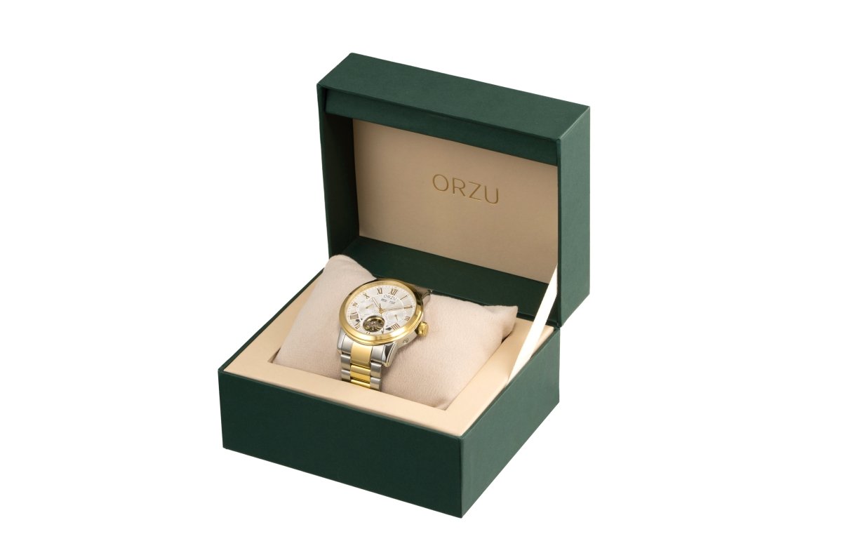 Orzu Watches - Automatic - White Gold Steel Bracelet