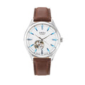 Orzu Watches - Automatic - White Steel Interchangeable Leather