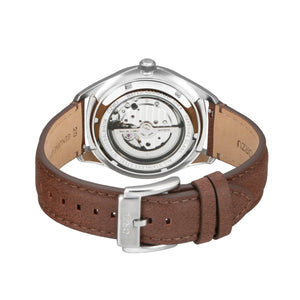 Orzu Watches - Automatic - White Steel Interchangeable Leather
