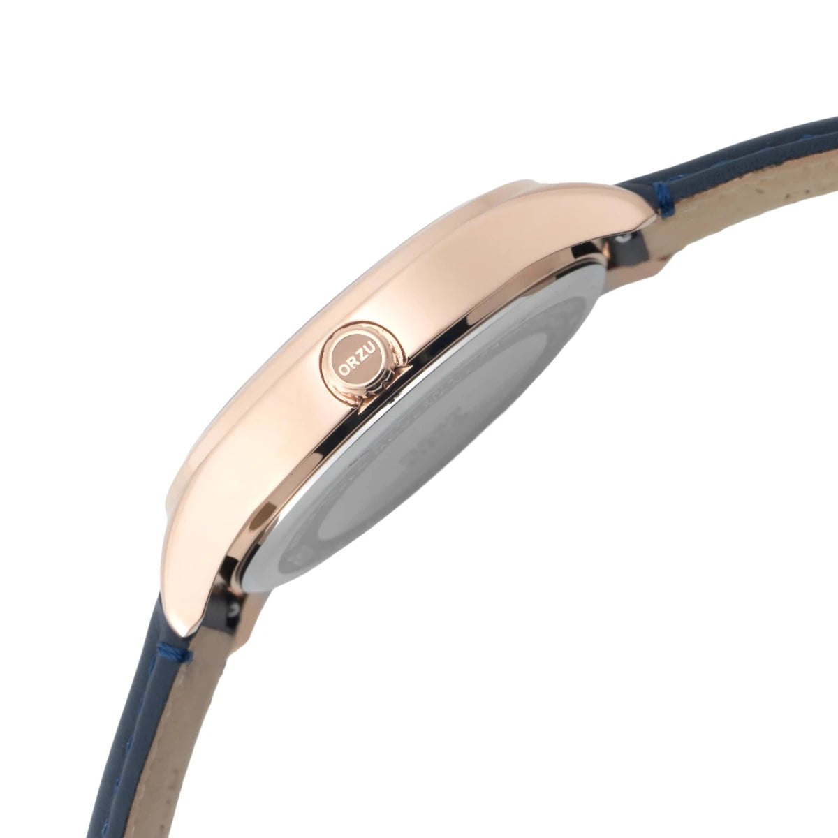 Orzu Watches - Blue Dial Leather Strap Men’s Watch