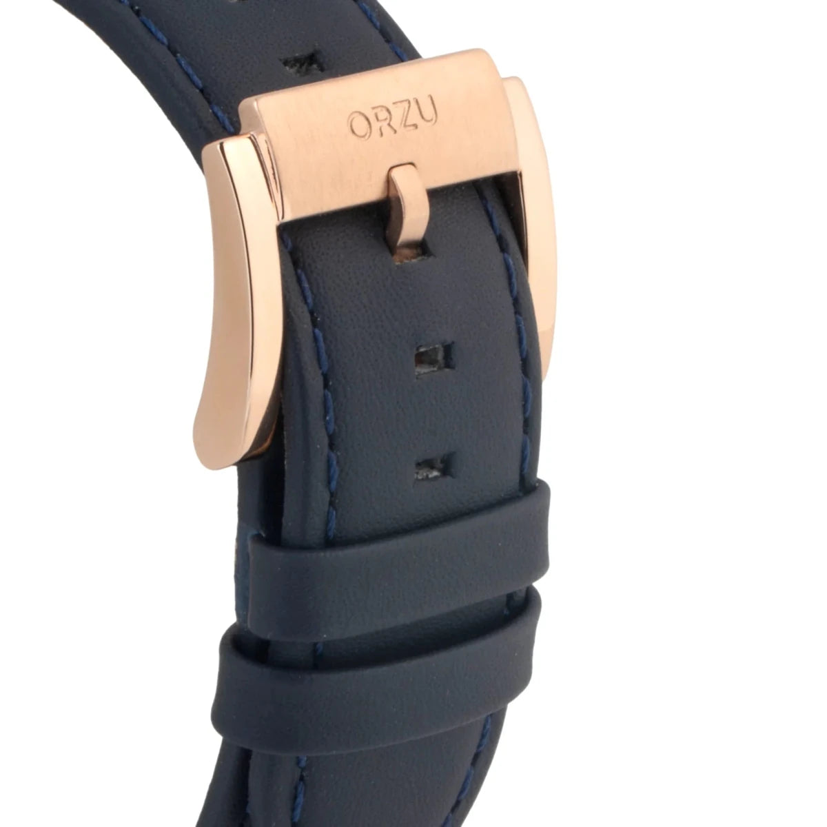 Orzu Watches - Blue Dial Leather Strap Men’s Watch