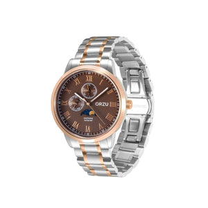 Orzu Watches - Caramel Brown Multifunction - Solid Stainless Steel