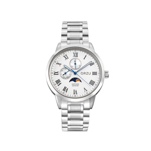 Orzu Watches - Frost White Multifunction - Solid Stainless Steel