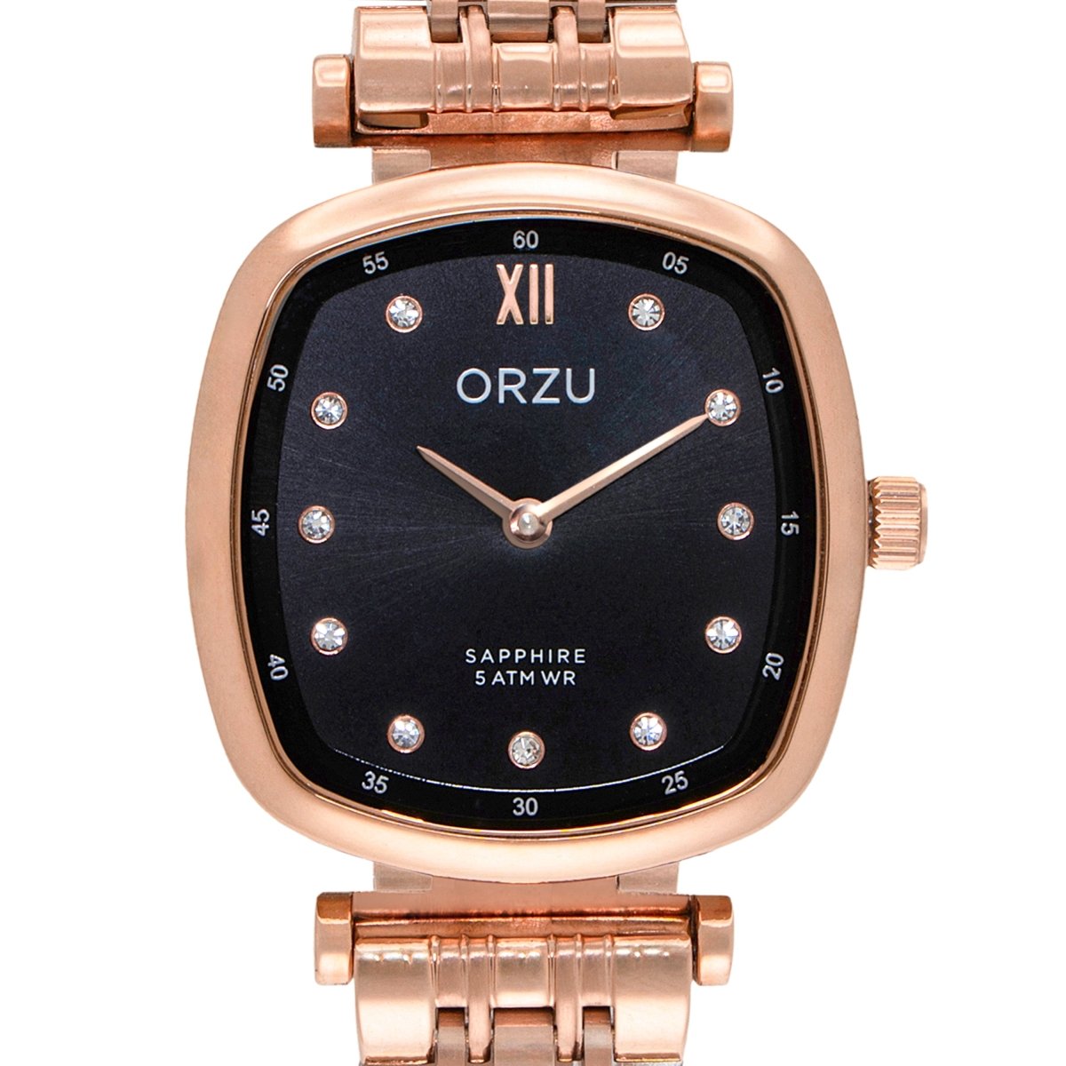 Orzu Watches - ORZU Analog Black Tonneau Dial Women's Watch