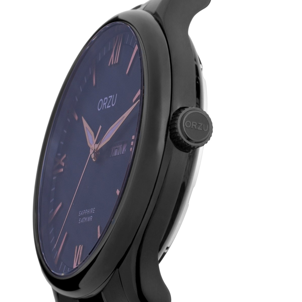 Orzu Watches - ORZU Analog Day Date Black Dial Men's Watch