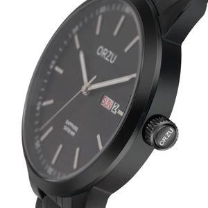 Orzu Watches - ORZU Analog Day Date Black Dial Men's Watch