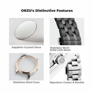 Orzu Watches - ORZU Analog Day Date Black Dial Men's Watch
