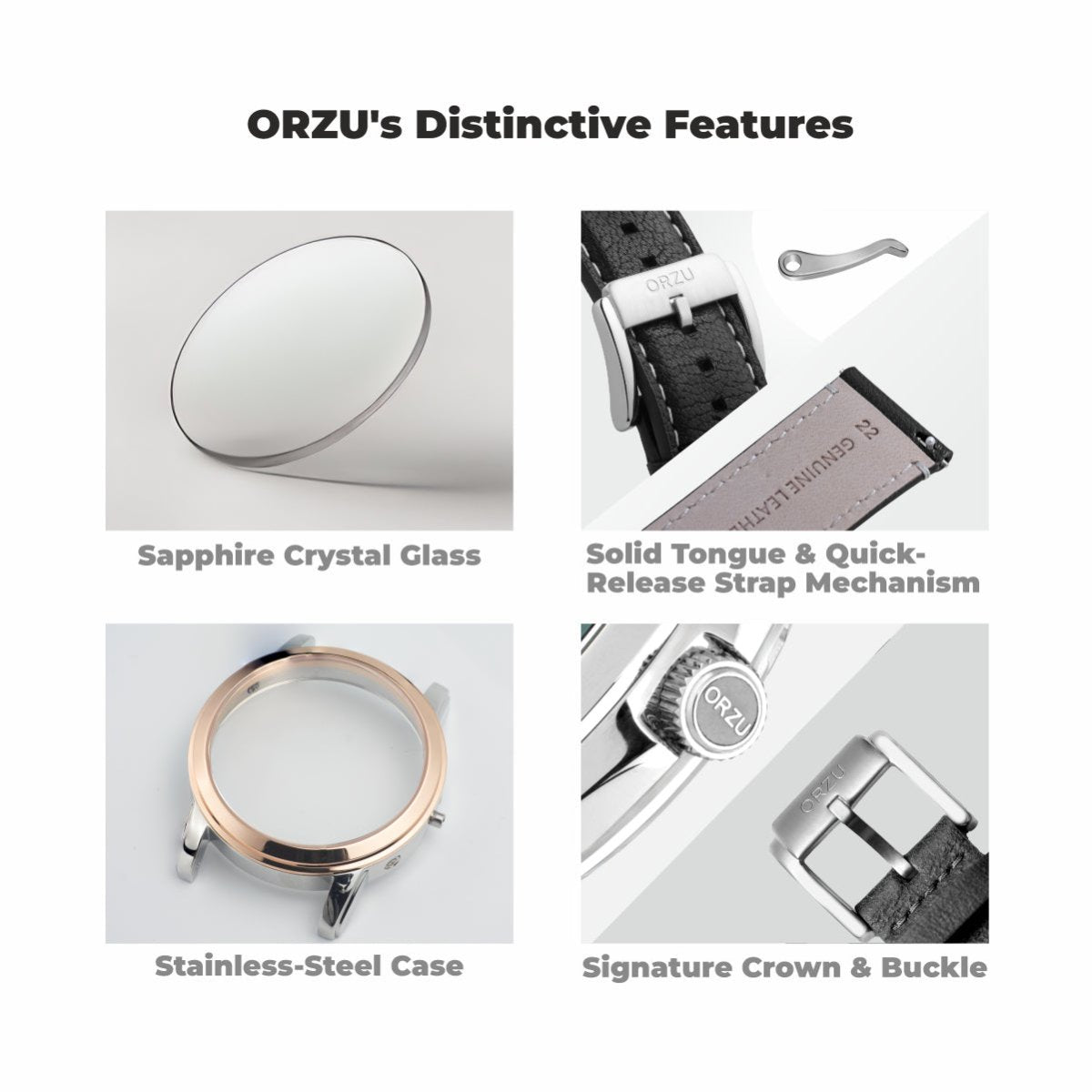 Orzu Watches - ORZU Analog Day Date Black Dial Men's Watch