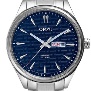 Orzu Watches - ORZU Analog Day Date Blue Dial Men's Watch