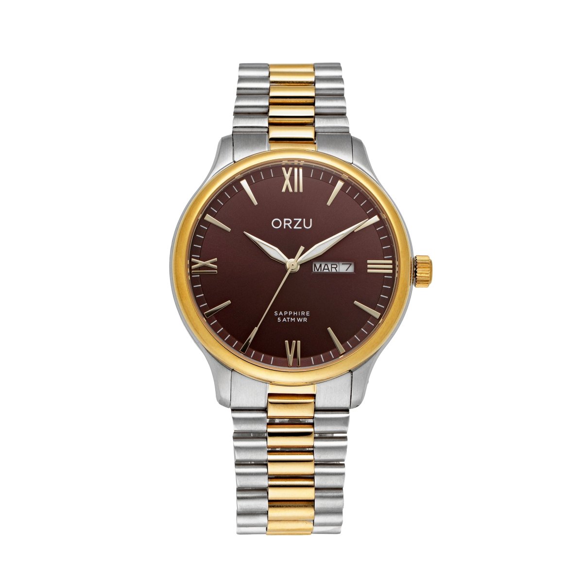 Orzu Watches - ORZU Analog Day Date Brown Dial Men's Watch