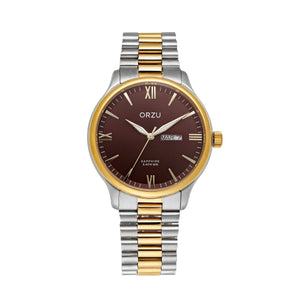 Orzu Watches - ORZU Analog Day Date Brown Dial Men's Watch