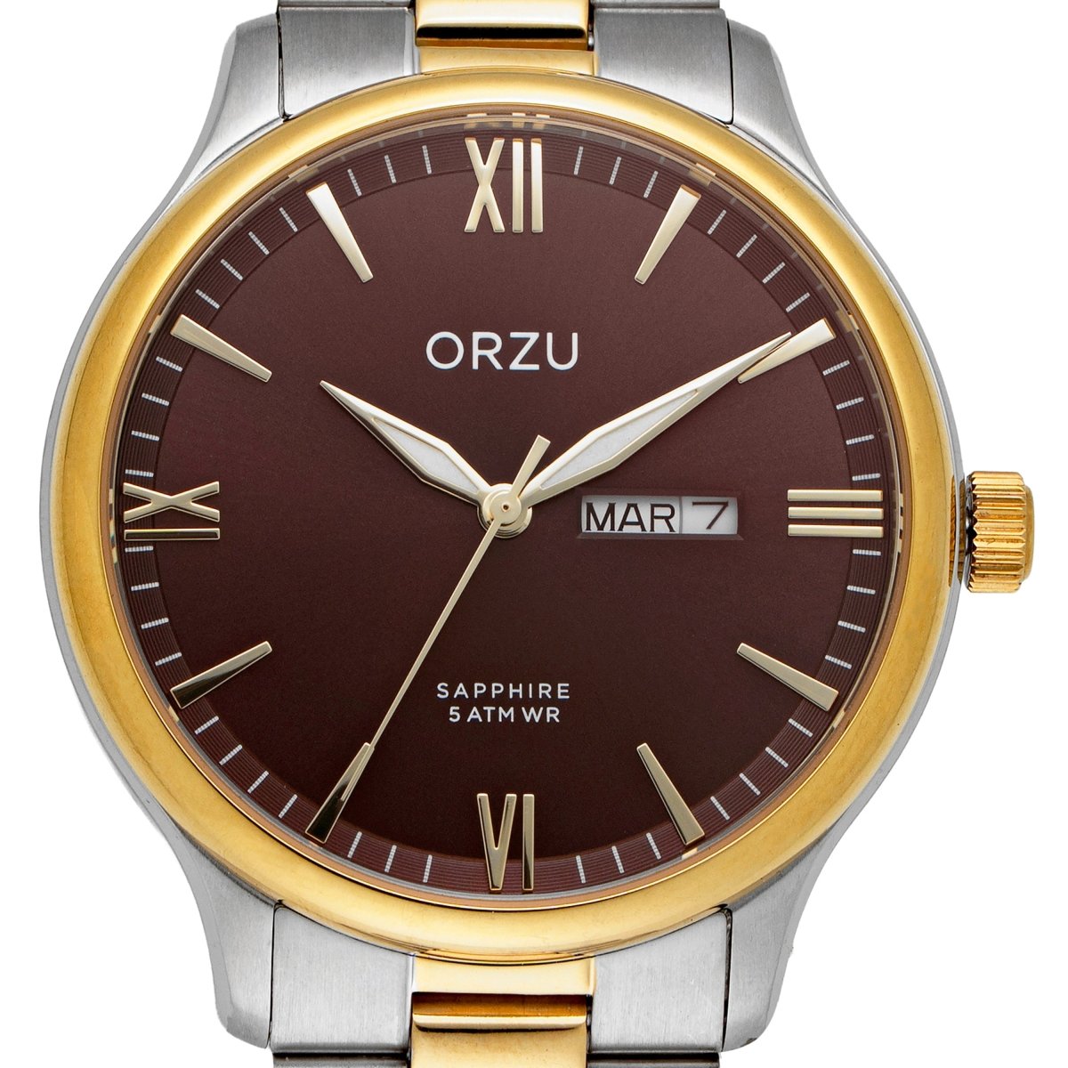 Orzu Watches - ORZU Analog Day Date Brown Dial Men's Watch