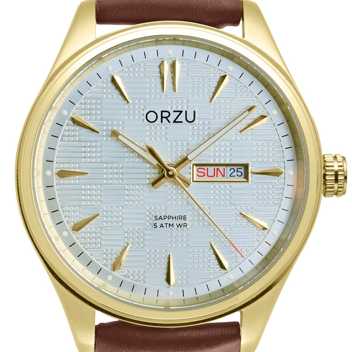 Orzu Watches - ORZU Analog Day Date Silver Dial Men's Watch