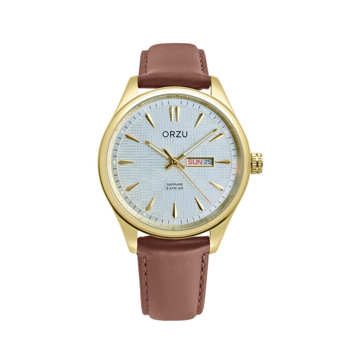 Orzu Watches - ORZU Analog Day Date Silver Dial Men's Watch