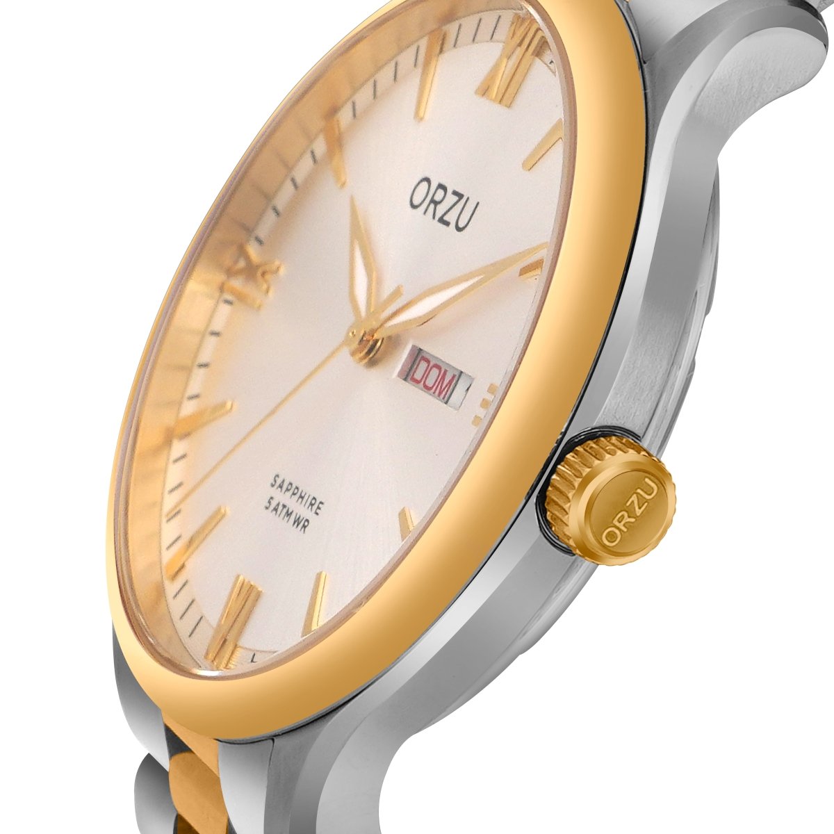 Orzu Watches - ORZU Analog Day Date White Dial Men's Watch