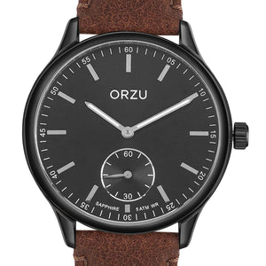 Orzu Watches - ORZU Analog Off Set Black Dial Men's Watch