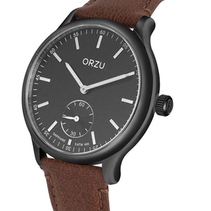 Orzu Watches - ORZU Analog Off Set Black Dial Men's Watch
