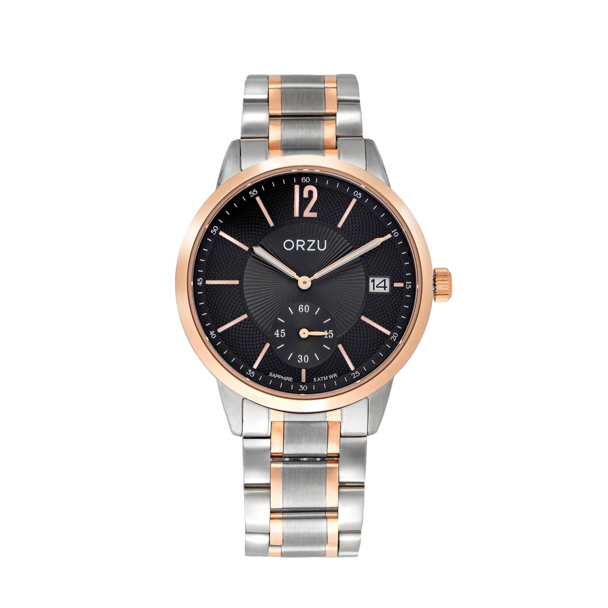 Orzu Watches - ORZU Analog Off Set Black Dial Men's Watch