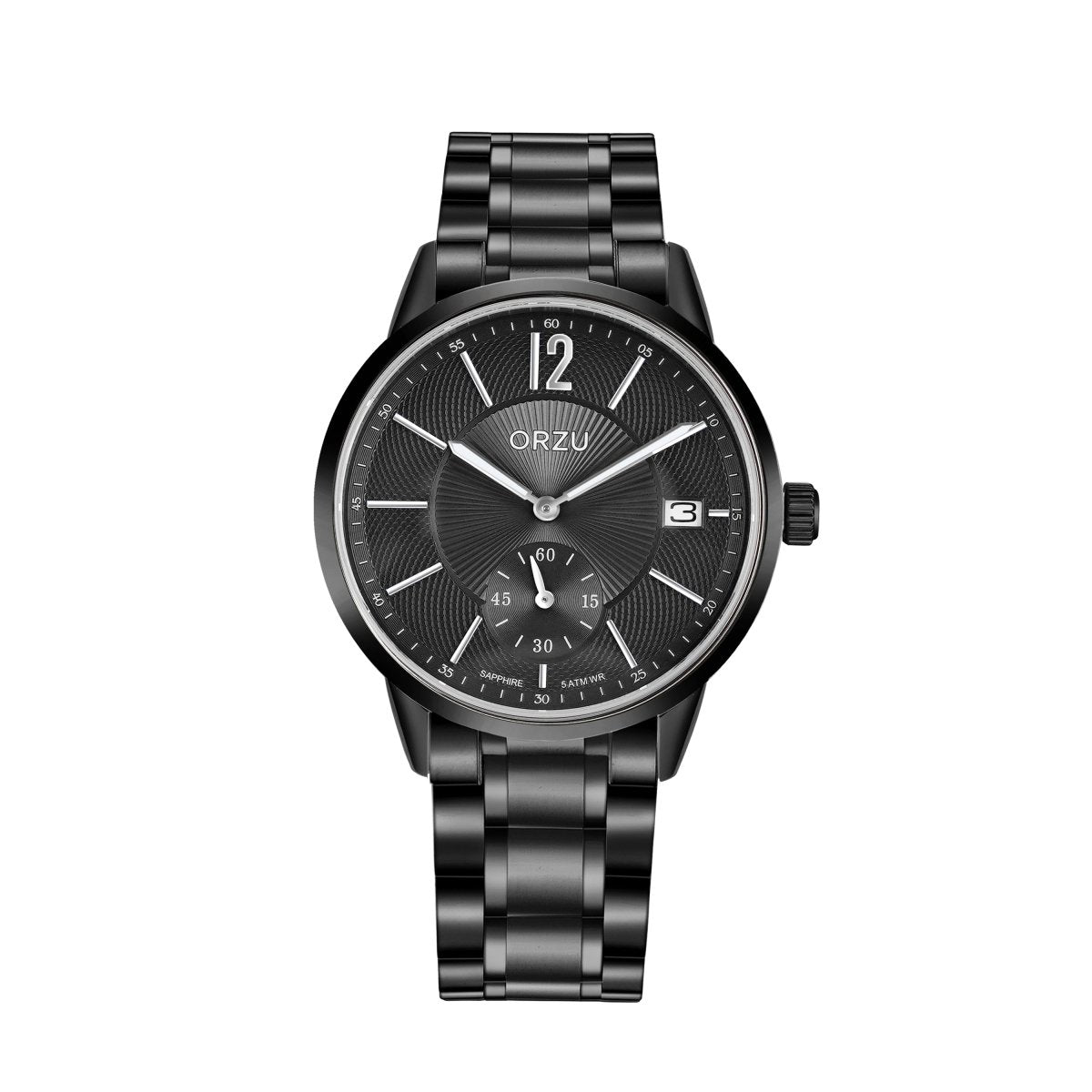 Orzu Watches - ORZU Analog Off Set Black Dial Men's Watch