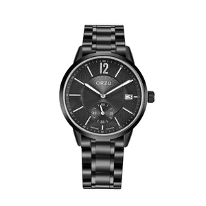 Orzu Watches - ORZU Analog Off Set Black Dial Men's Watch