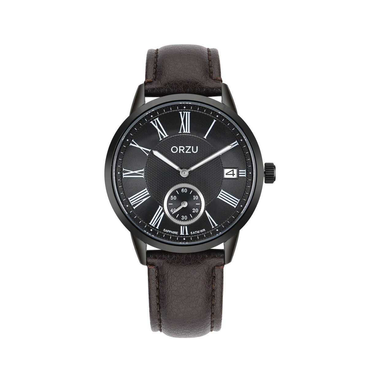 Orzu Watches - ORZU Analog Off Set Black Dial Men's Watch