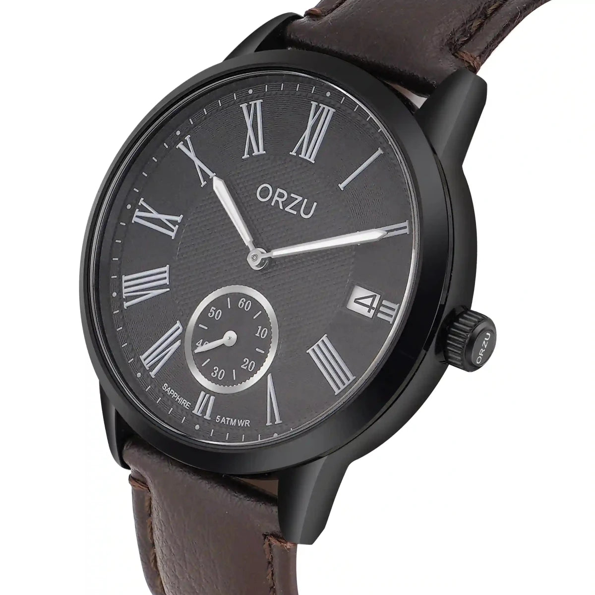 Orzu Watches - ORZU Analog Off Set Black Dial Men's Watch