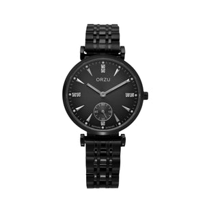 Orzu Watches - ORZU Analog Off Set Black Dial Women's Watch