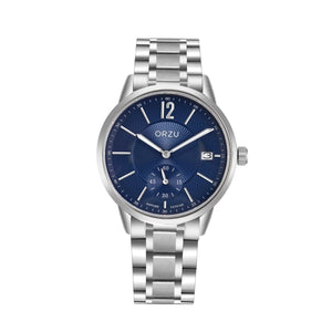Orzu Watches - ORZU Analog Off Set Blue Dial Men's Watch