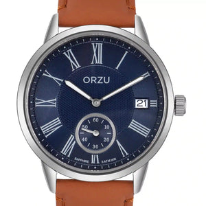 Orzu Watches - ORZU Analog Off Set Blue Dial Men's Watch