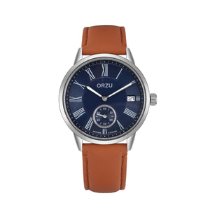 Orzu Watches - ORZU Analog Off Set Blue Dial Men's Watch