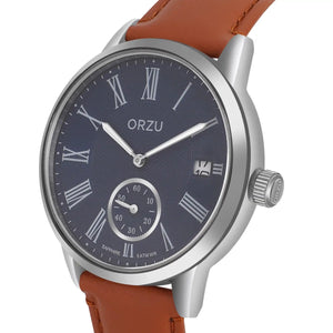 Orzu Watches - ORZU Analog Off Set Blue Dial Men's Watch