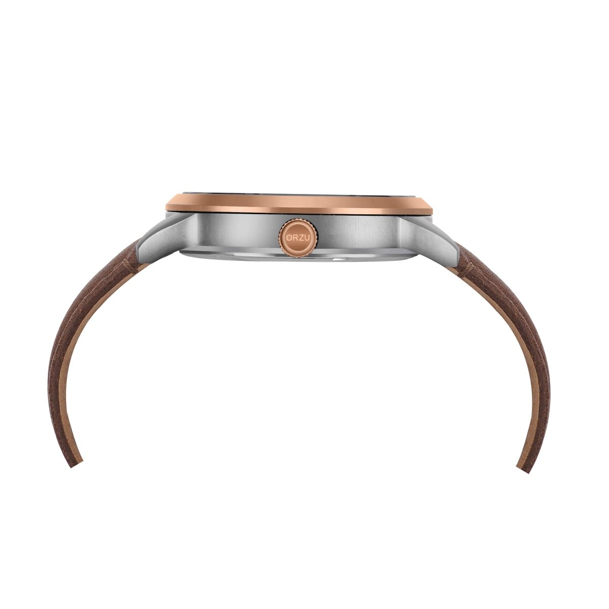 Orzu Watches - ORZU Analog Off Set Brown Dial Men's Watch