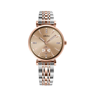 Orzu Watches - ORZU Analog Off Set Rose Gold Dial Women's Watch